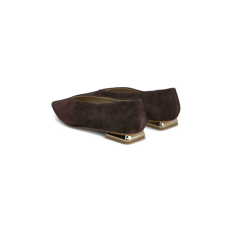 ALMA EN PENA - Decollete' ballerina marrone in camoscio - 