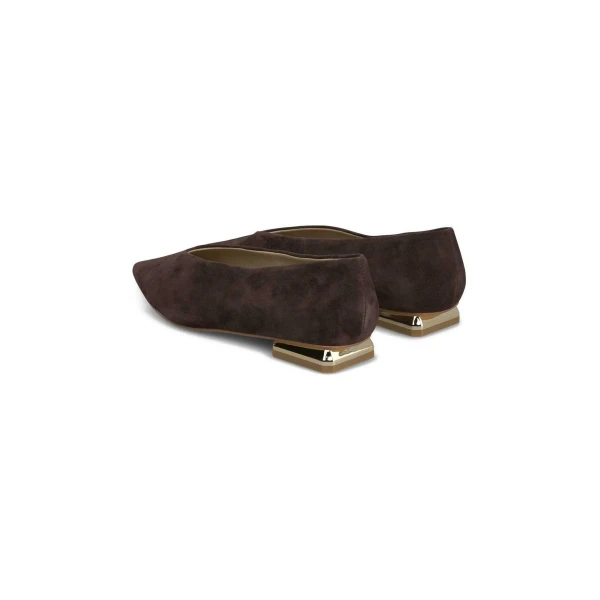 ALMA EN PENA - Decollete' ballerina marrone in camoscio - 