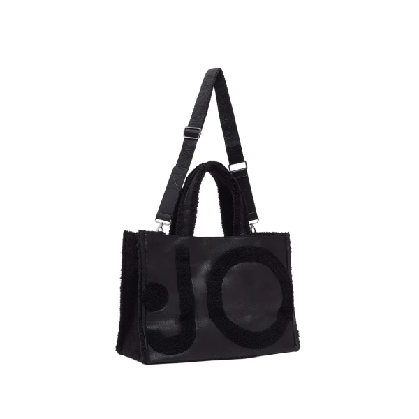LIU JO - Borsa nera shopping con logo - 
