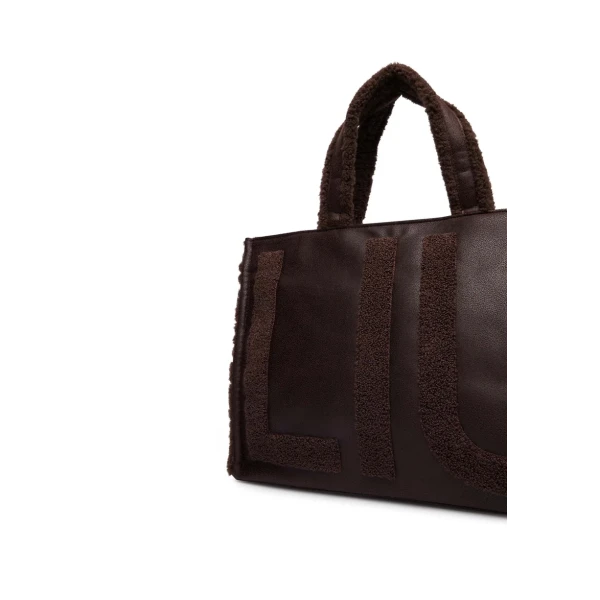 LIU JO - Borsa marrone shopping con logo - 