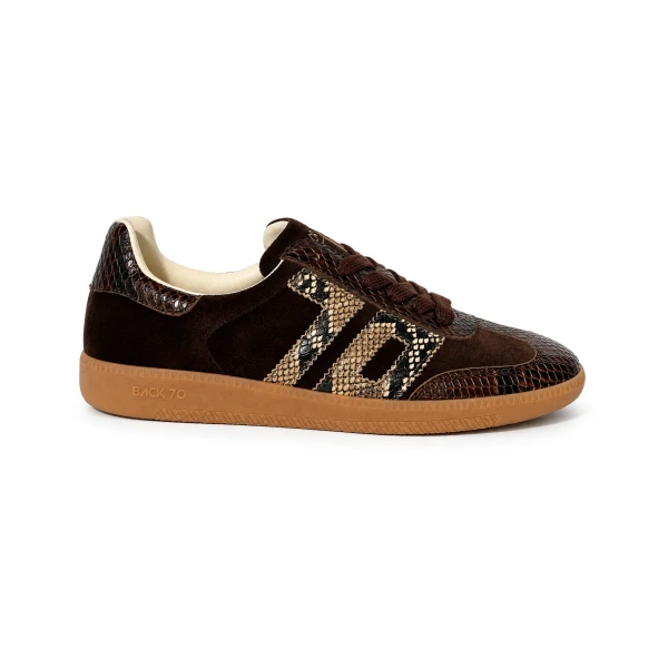 BACK70 - Sneakers marrone con pitone - 108005-000269