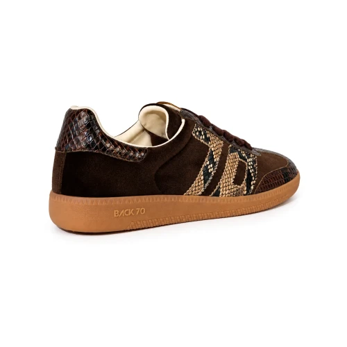BACK70 - Sneakers marrone con pitone - 108005-000269 2