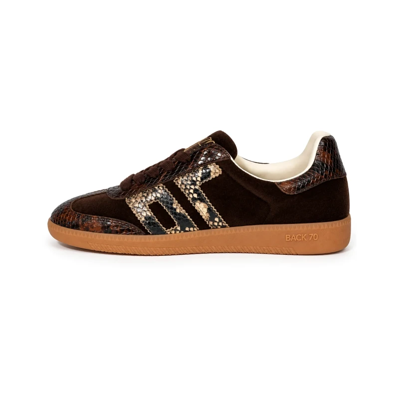 BACK70 - Sneakers marrone con pitone - 108005-000269