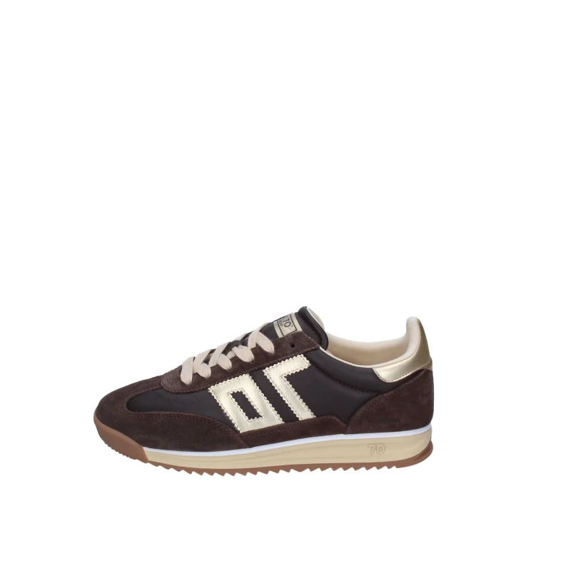 BACK70 - Sneakers marrone con riporto oro - 108009-000210