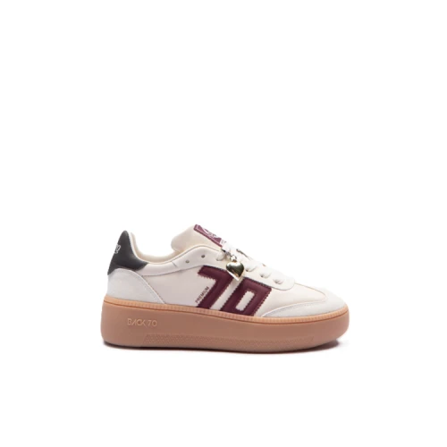 BACK70 - Sneakers panna e bordeaux - 108055-000021