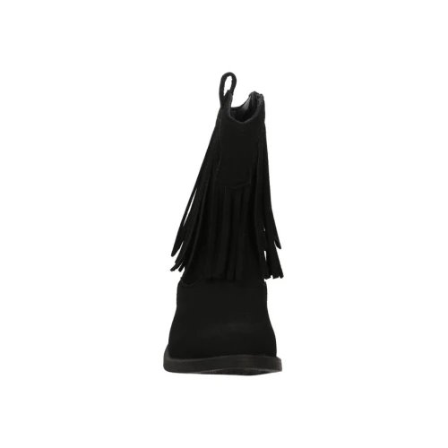 ASSO - Stivaletto texano nero con frangia - ag-18245 2