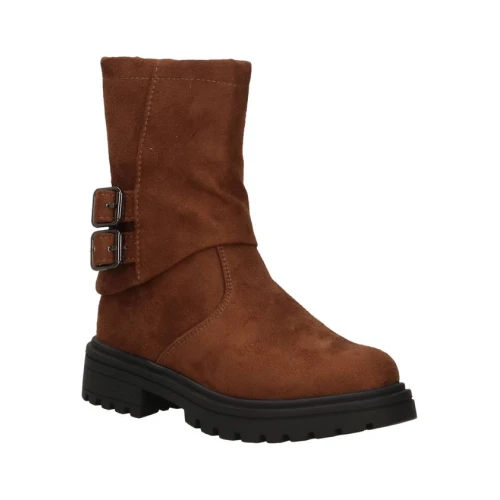 ASSO - Stivaletto cuoio in camoscio con fibbie - ag-18303