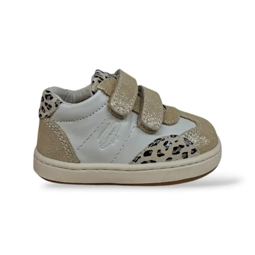 BALDUCCI - Sneakers panna e oro con velcro - cita7456