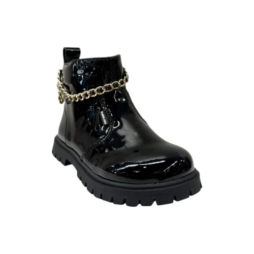 BALDUCCI - Stivaletto nero in vernice con catena - matr2742 2