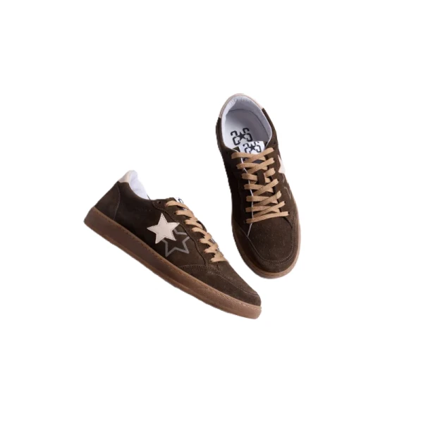 2-STAR - Sneakers uomo verdone e beige - 5246