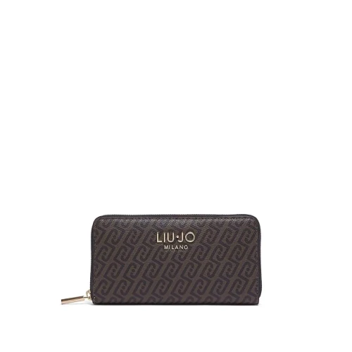 LIU JO - Portafoglio marrone logato - af6170e1137