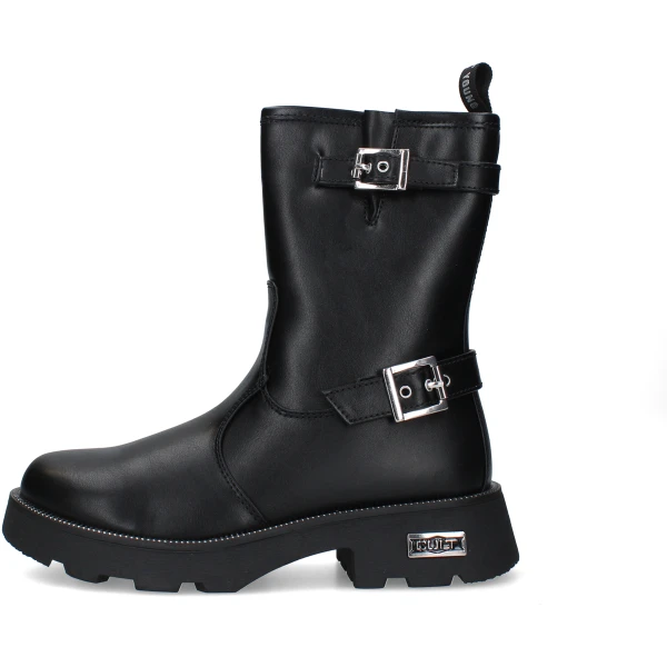 CULT - Stivaletto nero con fibbie - t-742