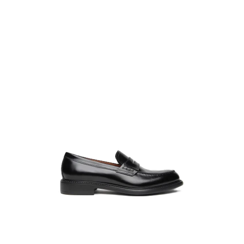 NERO GIARDINI - Mocassino nero spazzolato - i601250u