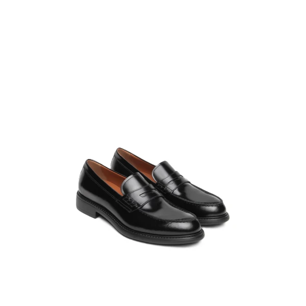 NERO GIARDINI - Mocassino nero spazzolato - i601250u