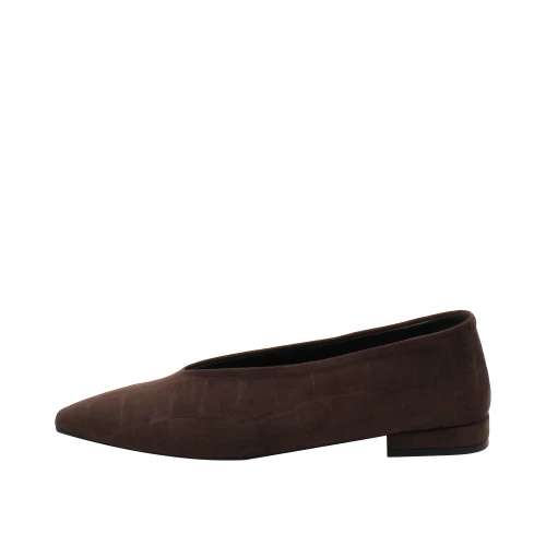 NACREE - Decollete' ballerina testa di moro in cocco - 411a089
