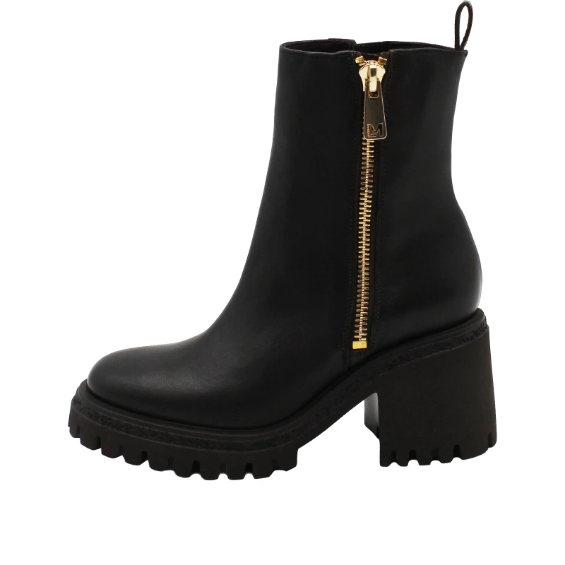 LORENZO MARI - Stivaletto marrone con zip laterale - sophie01