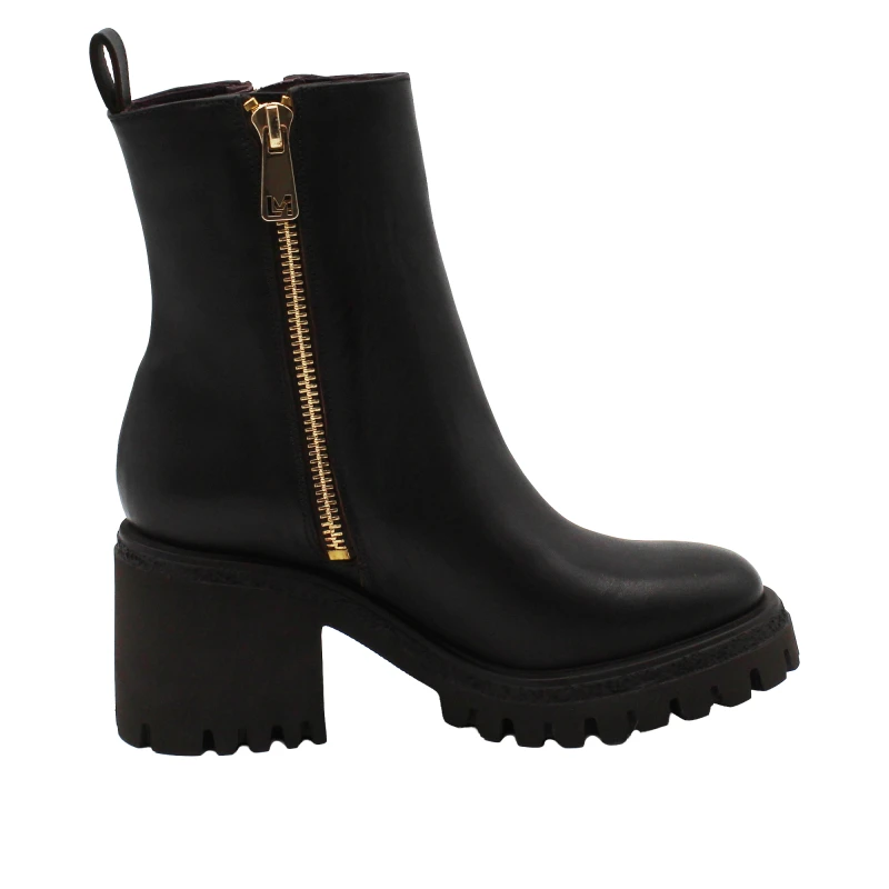 LORENZO MARI - Stivaletto marrone con zip laterale - sophie01