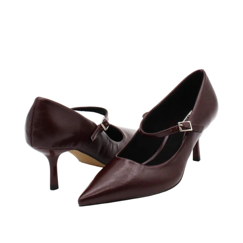 ISEIA - Decollete' bordeaux con cinturino - s26600 2