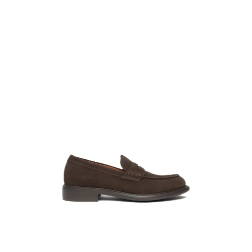 NERO GIARDINI - Mocassino marrone in camoscio - i601240u