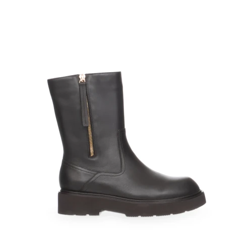 GIO+ - Stivaletto marrone con zip - lily01c