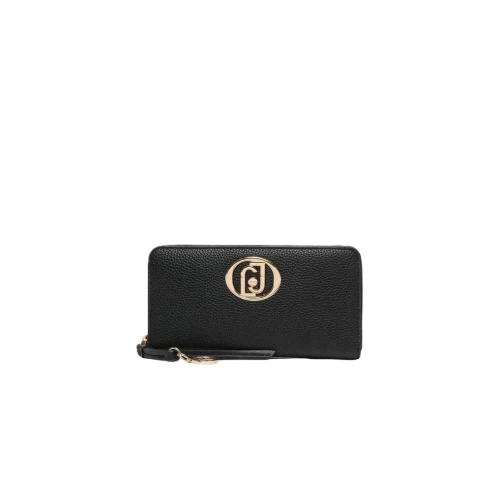 LIU JO - Portafoglio nero con logo - af6105es039