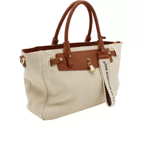 V73 - Borsa beige e marrone - 73bs8vy01 2